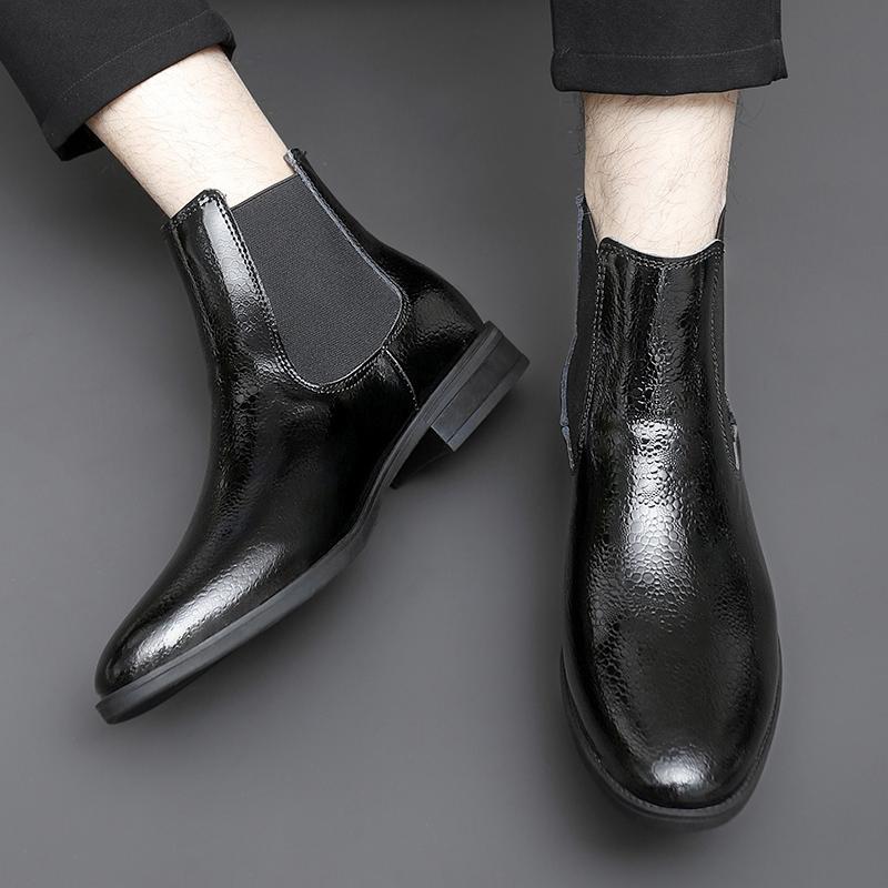 Winter Men Business Chelsea Boots Men Casual Comfortable and Fashionable Pointed Brand Boots Banquet Boots Men Sizes 38-46