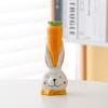 Rabbit Carrot Shape Flower Bottle Handmade Green Plants Pot Rabbit Ceramic Vase  Desktop Decor