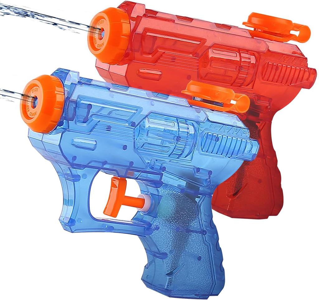 2Pcs Water Guns Toys for Kids Adults Colorful Squirt Water Pistols Summer Water Soaker Gun for Swimming Pool Outdoor Games Beach