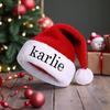 Personalized Santa Hat Red White Christmas Hat with Name Kids Adults Christmas Family Gift Sack Santa Holiday Party Accessories
