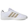 adidas Neo GRAND COURT Fashion Slip Resistant Low Top Skateboard Shoes Men's White Brown HR0231