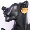 Chanel Earring COCO Mark Plated Gold/Colored Stone 27.8g Women Used