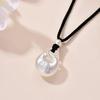 999 Pure Sterling Silver 3D Fu Character Necklace with Ingot Pendant for Couples