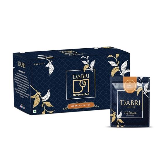 Dabri Masala Tea Premium 50 Double Chamber Dip Tea Bags|Pack of 2 X 25 Bags|Kadak Masala Chai Patti Powder with Natural Spices|Rich Aromatic Blend