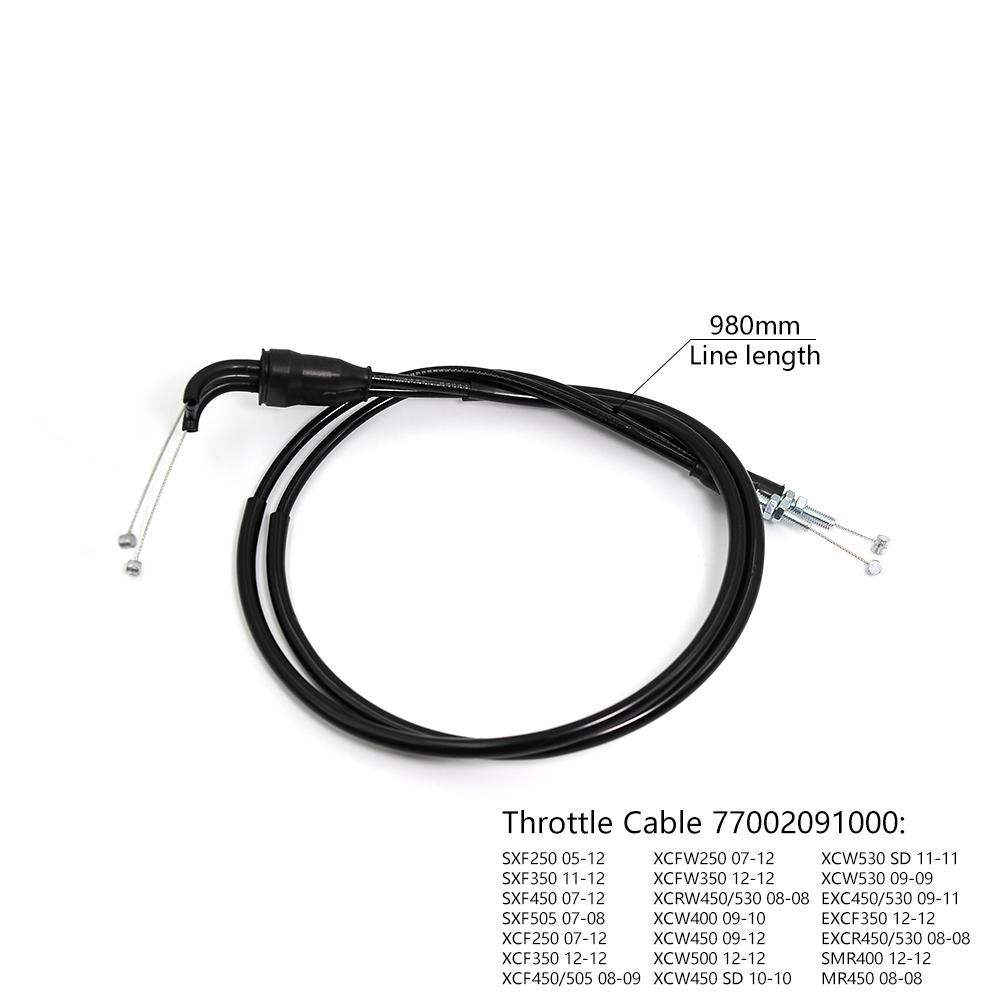 Motorcycle Accessories Throttle Cable Accelerator Pull Line Oil Hoses Wire 976mm 980mm 1020mm For KTM EXC EXCF SXF XCF HUSQVARNA