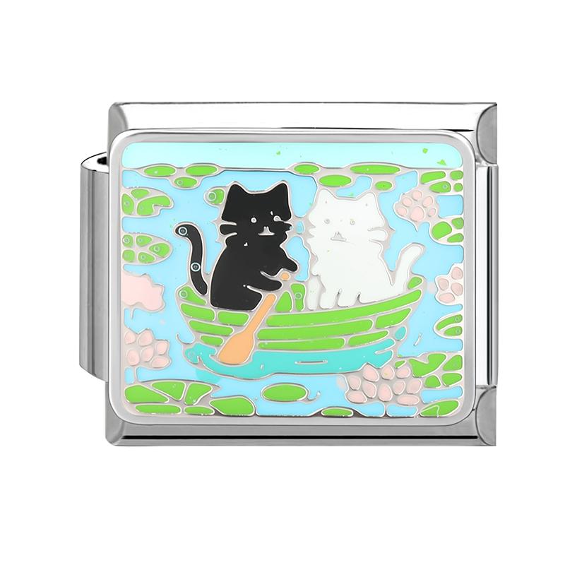 2026 Fashion Dreamy Flowers Cute Cats Dogs Moon Heart High Quality Charm Fit 9mm Stainless Steel Women Bracelet DIY Jewelry Gift