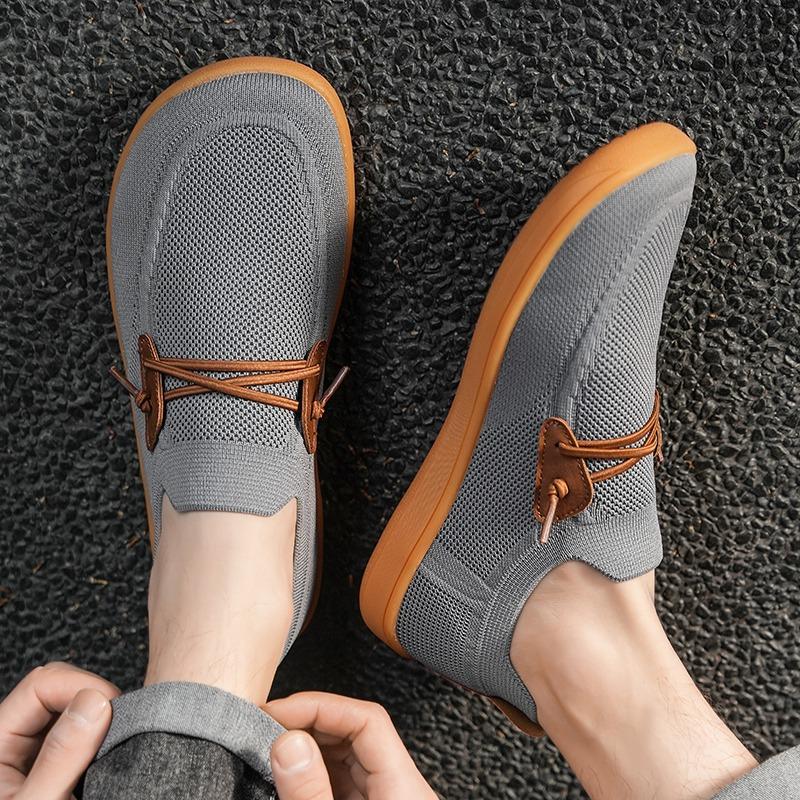 Men's Wide Footed Shoes Anti Slip Walking Sports Shoes Lightweight and Breathable One Foot Running Shoe Fitness Tennis Shoes