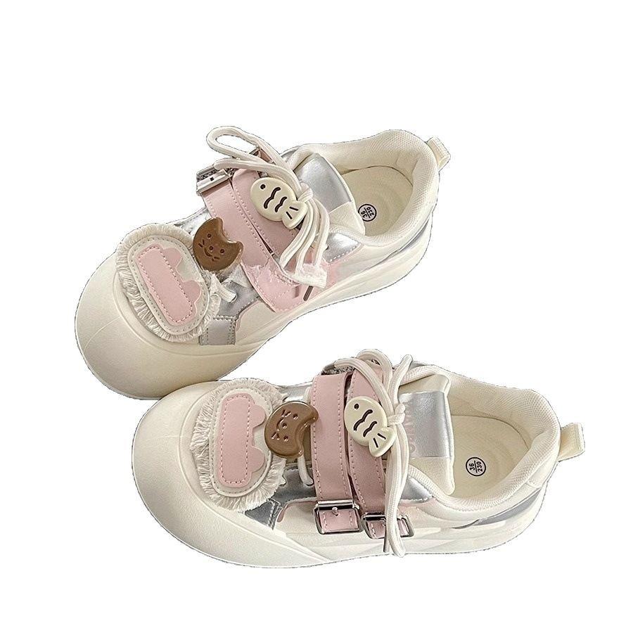 Fashion 2025 New Korea-Style Chunky Sneakers Women White Platform School Shoes Versatile Spring Casual Fashion Platform Sneakers