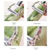 Stainless Steel Dual-Head Grater & Peeler - Multifunctional Kitchen Tool for Fruits, Melons, and Potatoes