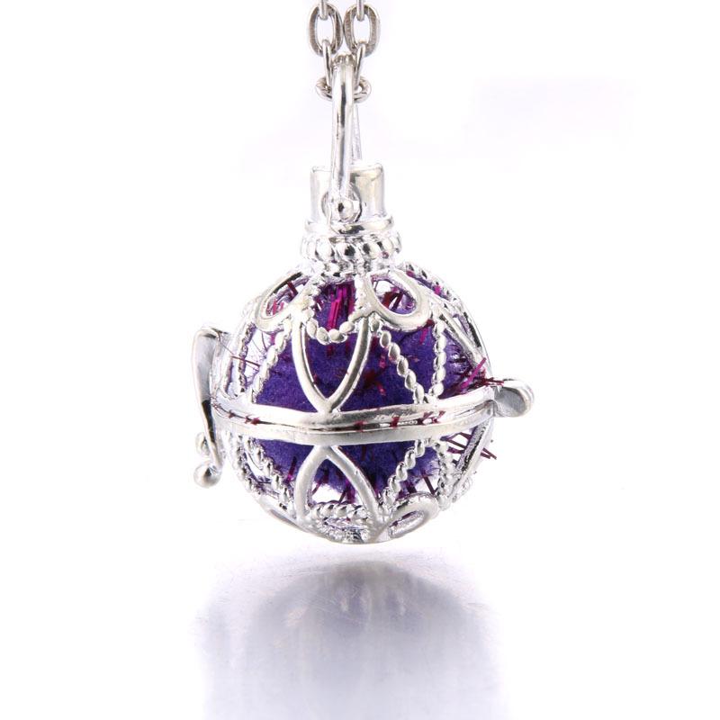 Hot-selling Aromatherapy Ancient Silver Style Cage Type Hollow Necklace Essential Oil Diffuser Perfume Box Ancient Hanfu Accessories
