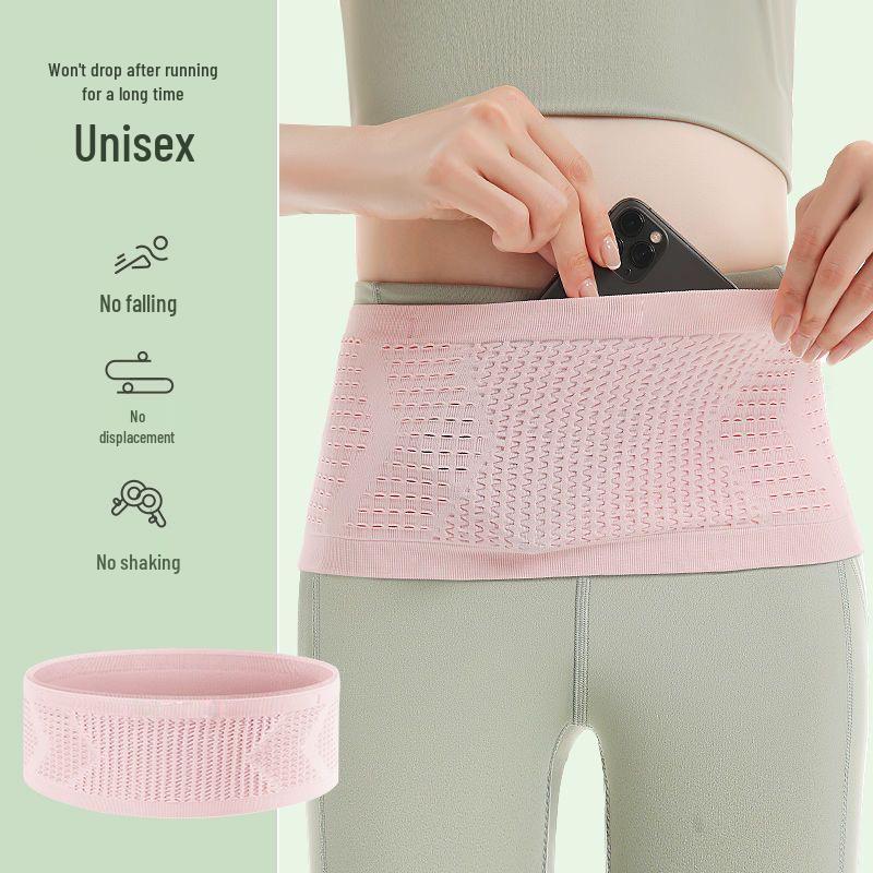 Men's Breathable Anti-theft Running Waist Bag with Phone Pocket - High Elasticity Fitness Belt for Outdoor Morning Run
