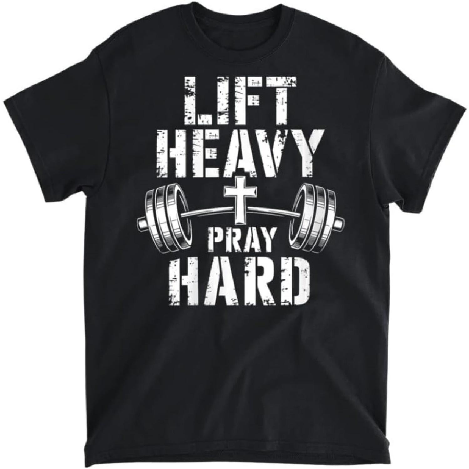 Женская футболка с V-образным вырезом, майка, рубашка с длинным рукавом, свитшот, худи  Womens Lift Heavy Pray Hard Gym Christian Jesus Lover , Мужские, Женские, Детские, Сделано в Канаде S