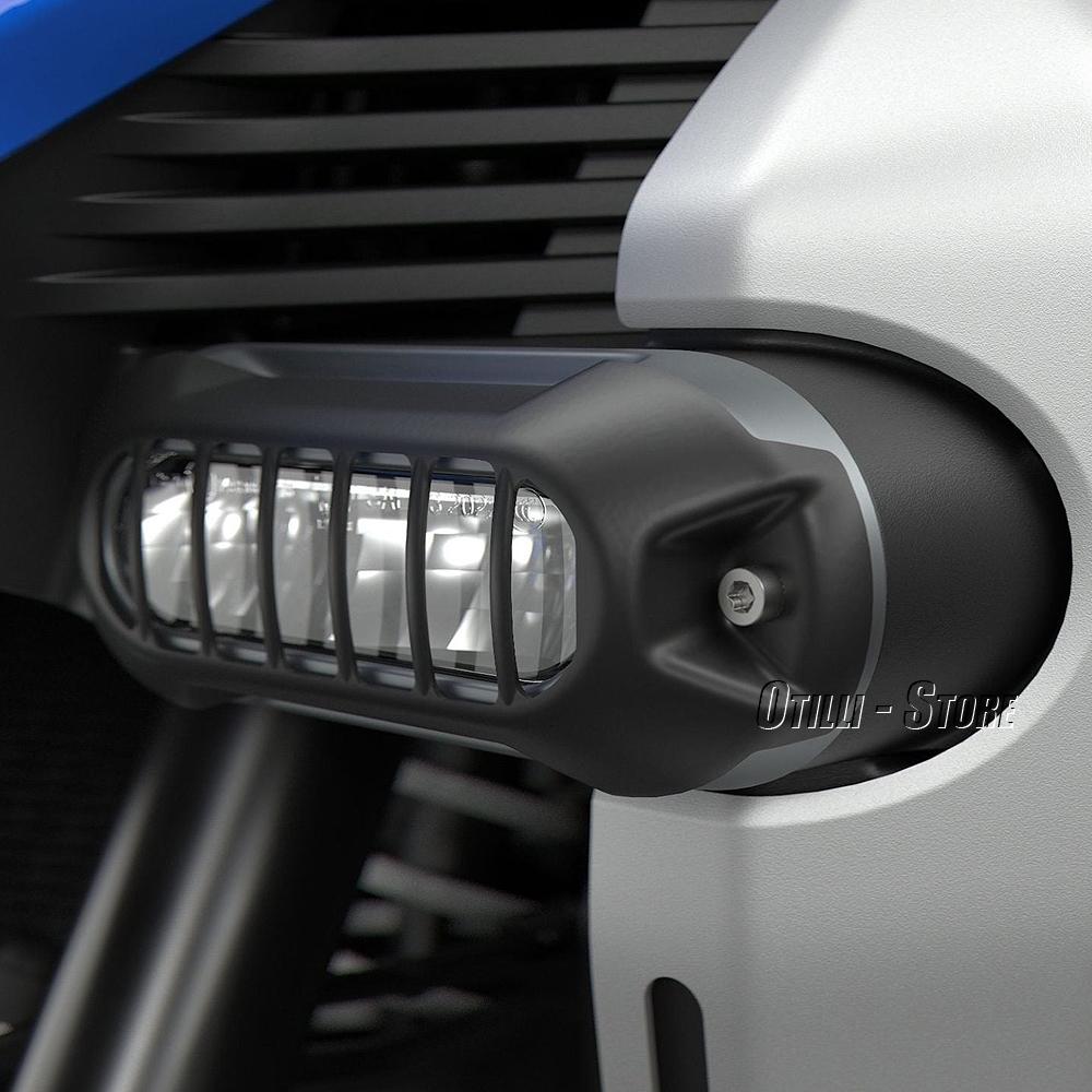 Motorcycle Black LED Auxiliary Light Protection Grills Light Lamp For BMW R 1300 GS Adventure R1300GS ADV 2024 2025