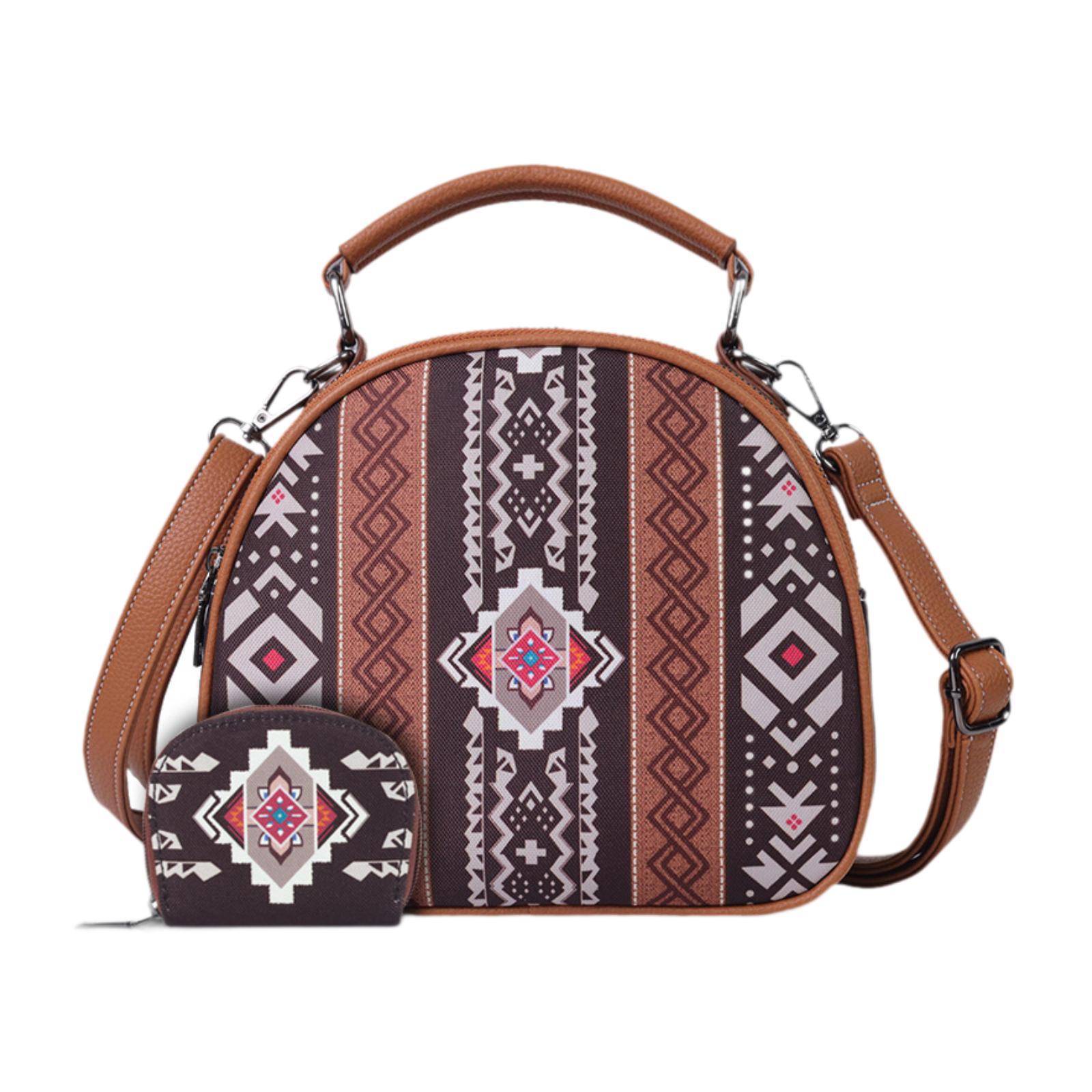 

Bohemian Pattern Handbag for Women Canvas Personality Lady Bag for Events Dating кофейный