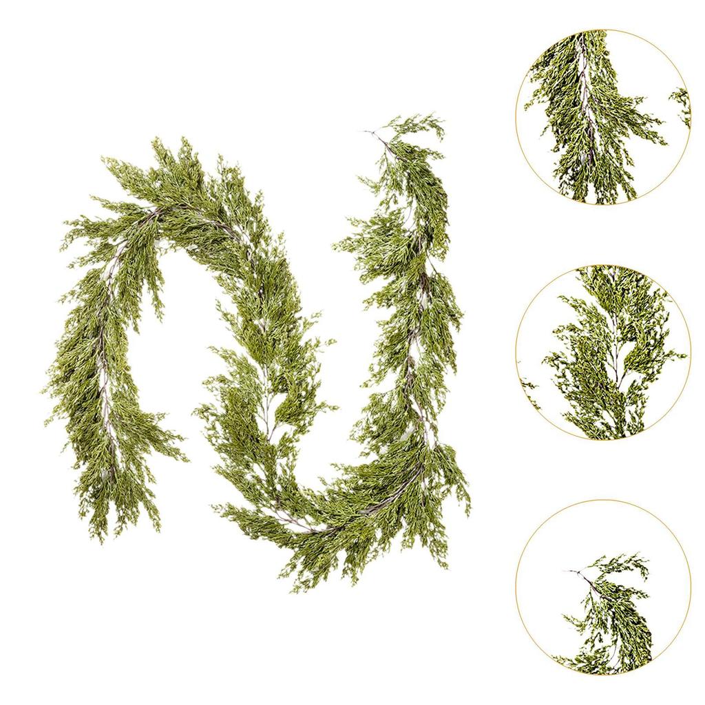Christmas Artificial Cypress Leaf Vine Lifelike for Front Door Multipurpose