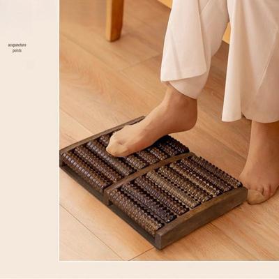 Solid Wood Acupressure Foot Massage Roller: Home Foot Therapy Tool