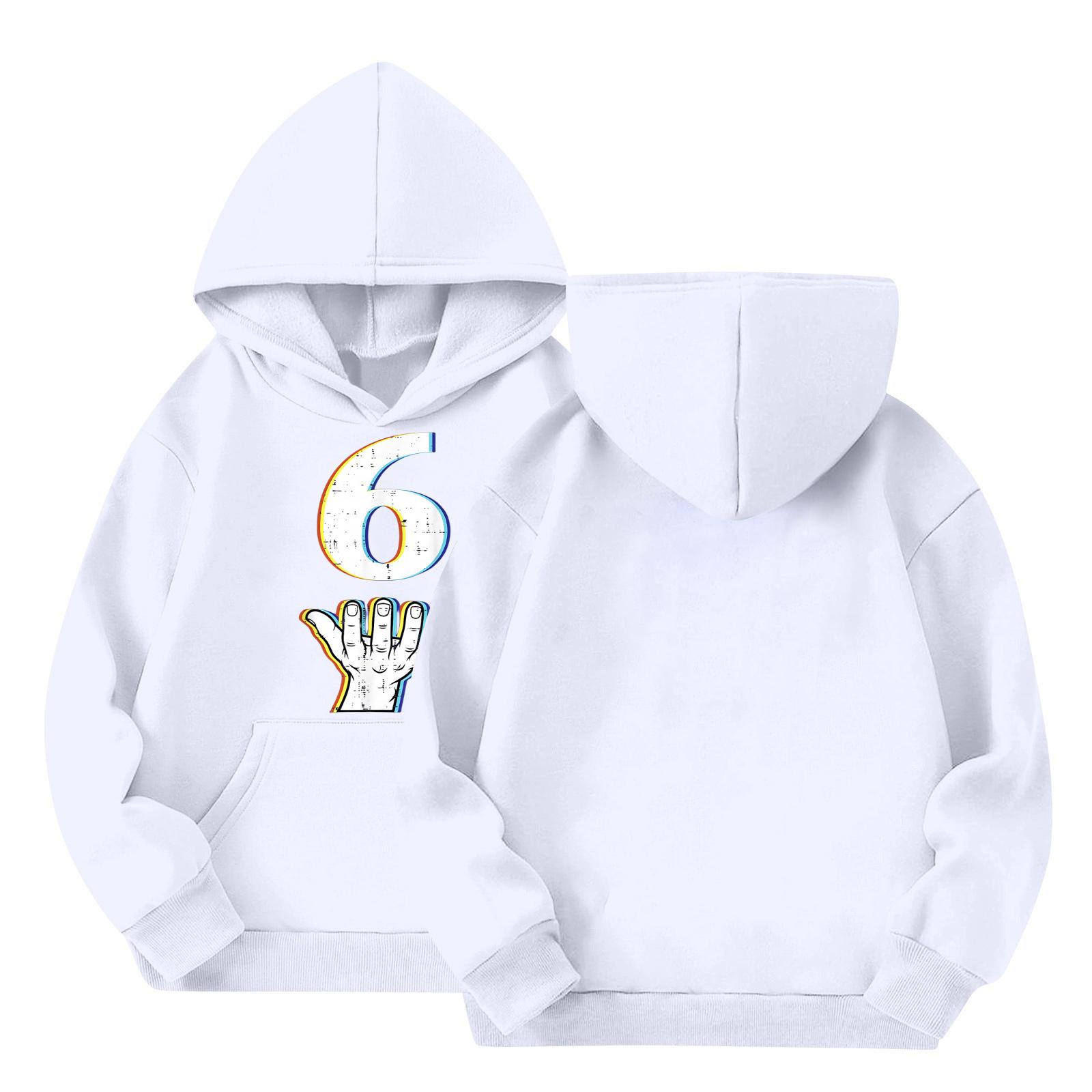 

Cute Hoodies For Teen Children Trendy Preppy Hooded Sweatshirts Oversized Long Sleeve Shirts Clothes For Children 160 білий