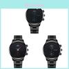 Moon Two Eyes Men Watch With Quartz Movement And Stainless Steel Strap For Fashion Style