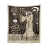 Bedroom Living Room Tapestry Horror Skull Tapestry Halloween Black and White Ghost Tapestry Tapestry Home Decor