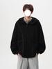Men's Heavyweight Deconstructed Air Layer Cardigan Hoodie - Autumn/Winter Trendy Stitching Casual Outerwear.