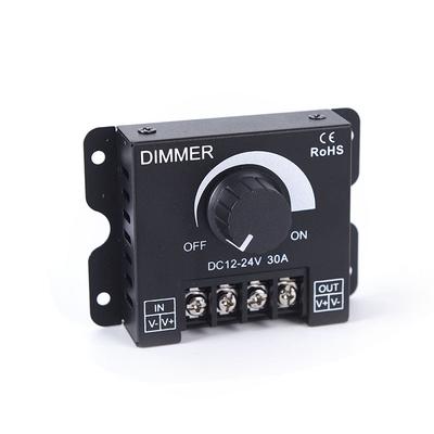 1 Stück DC12V / 24V 30A LED Schalter Dimmer Controller für LED Lichtleiste Schwarz