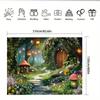 2D Magical Forest Mushroom Cottage Photography Backdrop for Toddler Photoshoot