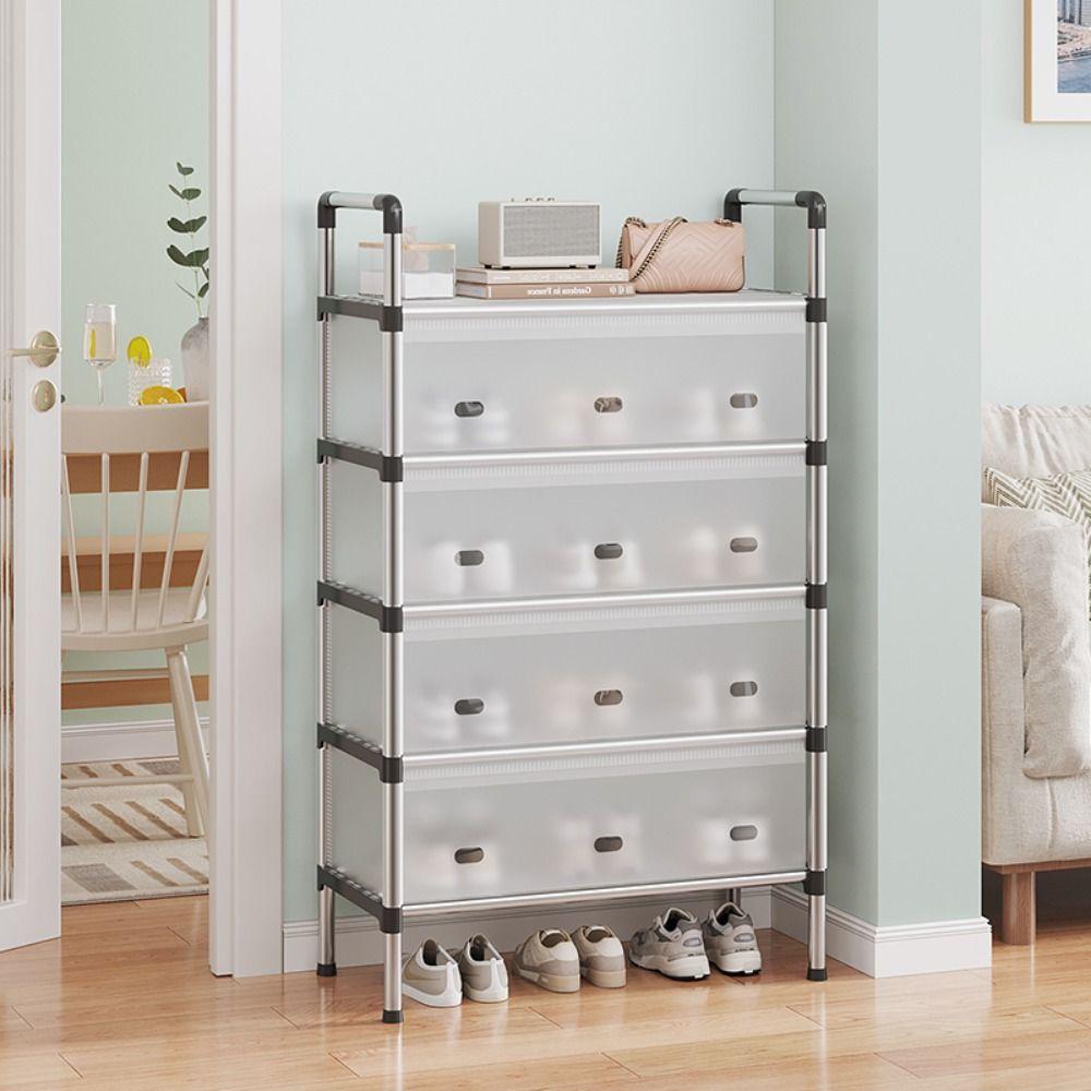 Dustproof Multi-tier Shoe Rack Sturdy Multifunction Shoe Storage Organizer Saving Space Storage Shelf
