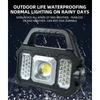 High Power LED COB Flashlights Rechargeable Camping Work Light Multi Functional Portable Light Solar Charging 6 Lighting Modes