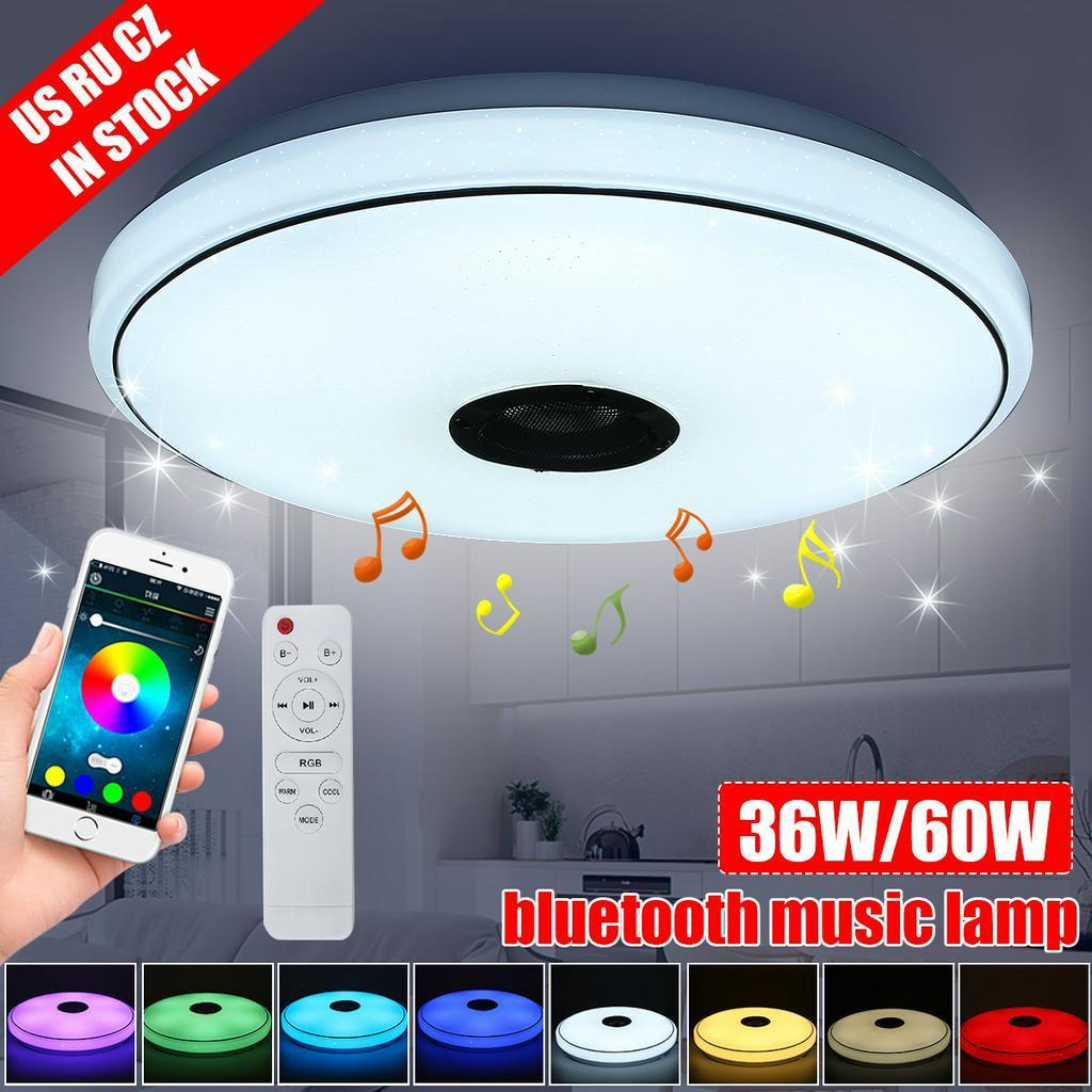 36W/60W RGB Flush Mount Round Starlight APP bluetooth Music Lamp Dimmable Light with Remote Control Music Led Ceiling Light Lamp