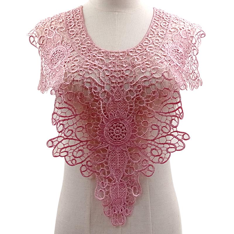 Water-soluble collar, hollow fake collar, embroidered collar DIY lace accessories, polyester silk embroidered corsage