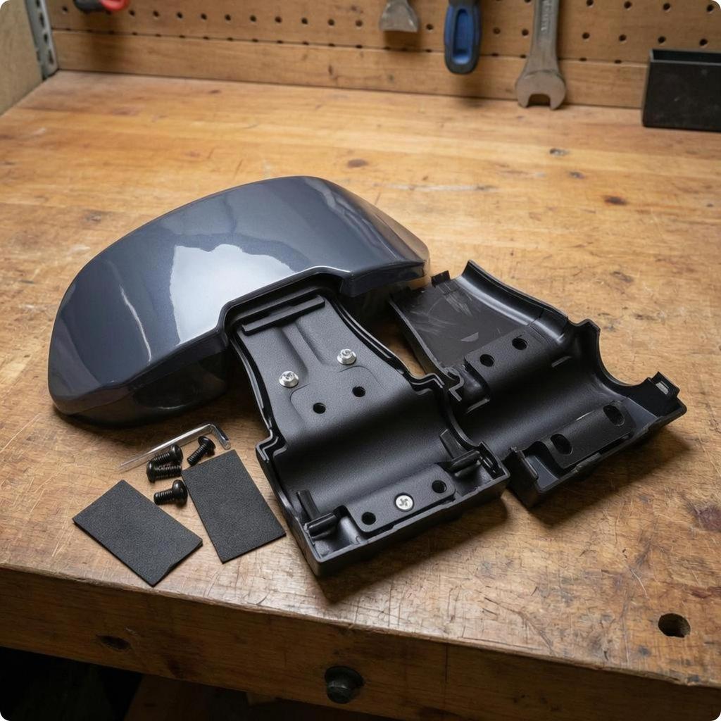 Padded Rear Backrest Waterproof WearResistant Black