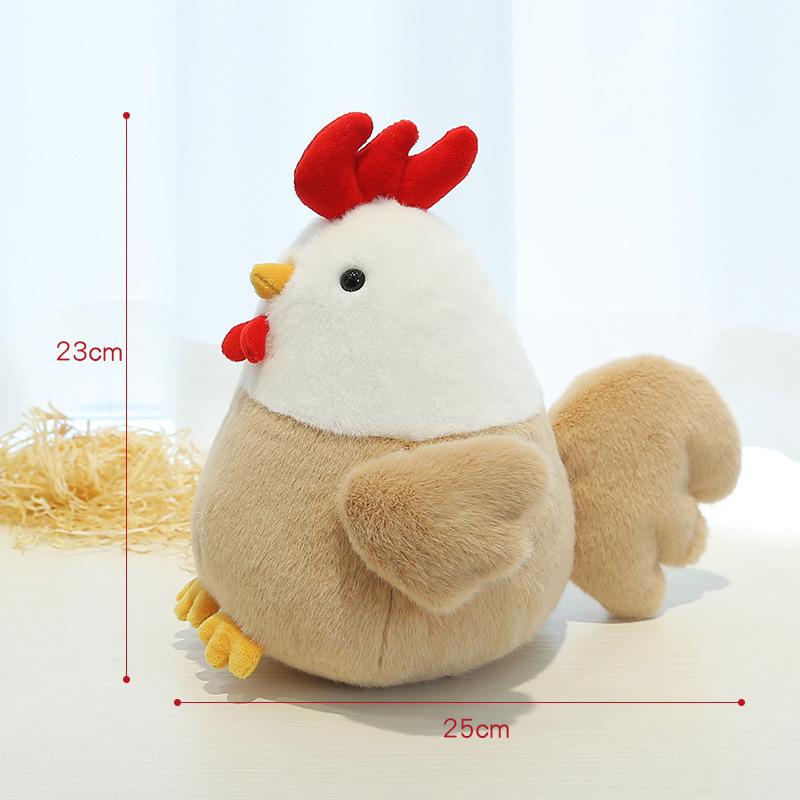 25CM Plüschtier Hühnchenpuppe Niedliche Hühnerpuppe Weich und Bequem Mädchen Schlafkissen Geschenk Plüschtiere Kissen Plüschtier Kuscheltier