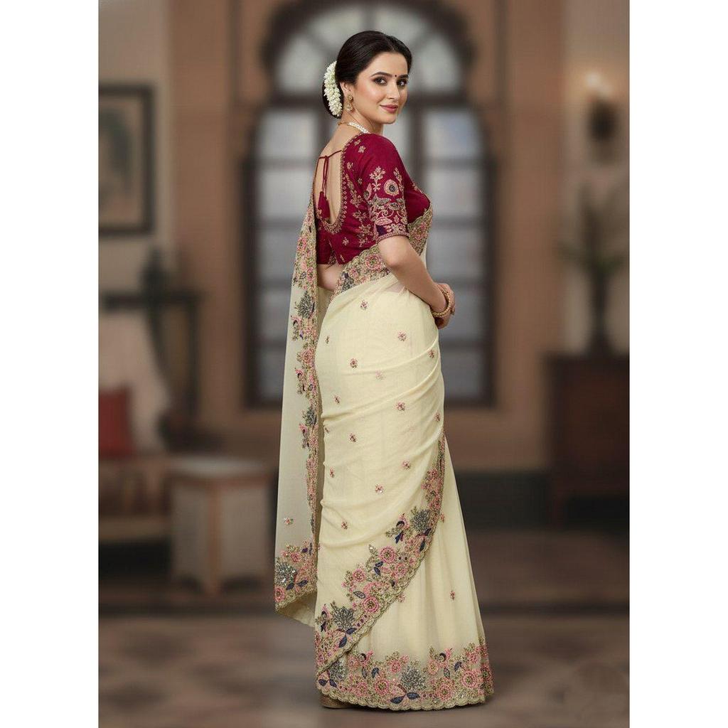Collezione di Sarees in Georgette per Feste di Designer