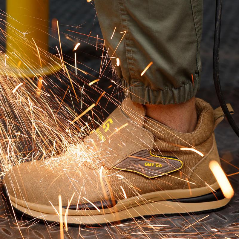 Fashion Insulated Shoes 10kv Electrical Shoes Anti Scalding Welding Shoes Anti-smash Work Safety Boots Men Anti Puncture Suede Boots