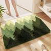 Strong Water-Absorbing Floor Mat At the Bathroom Entrance, Plush Quick-Drying Non-Slip Foot Mat, Pink Floral Carpet for the Shower Room