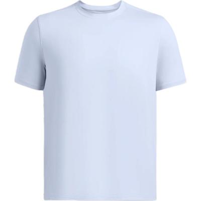 Camiseta de Manga Corta de Secado Rápido con Cuello Redondo de Color Sólido Meridian para Hombre Tops Azul 1386973-464