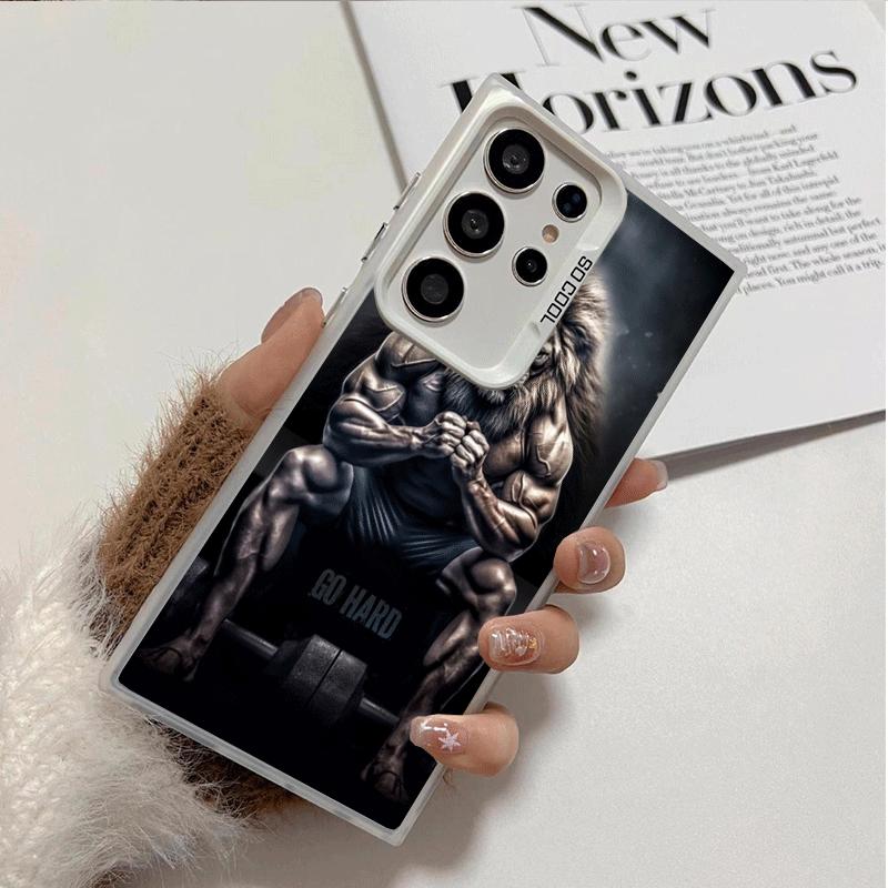 Lion Male Man King Soft Phone Case for Samsung Galaxy S24 S25 FE S26 Edge S23 Ultra S22 Plus S21 + Shockproof Cover Back Shell