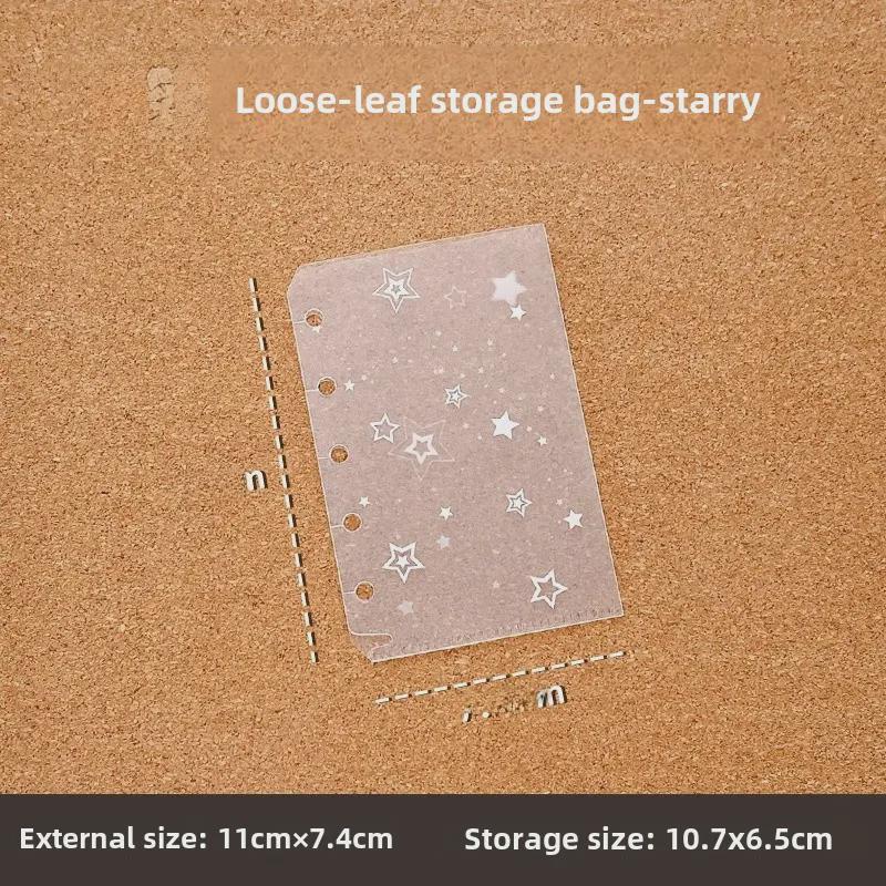 PVC Glitter Transparent A7/M5 Loose-Leaf Notebook & Storage Set