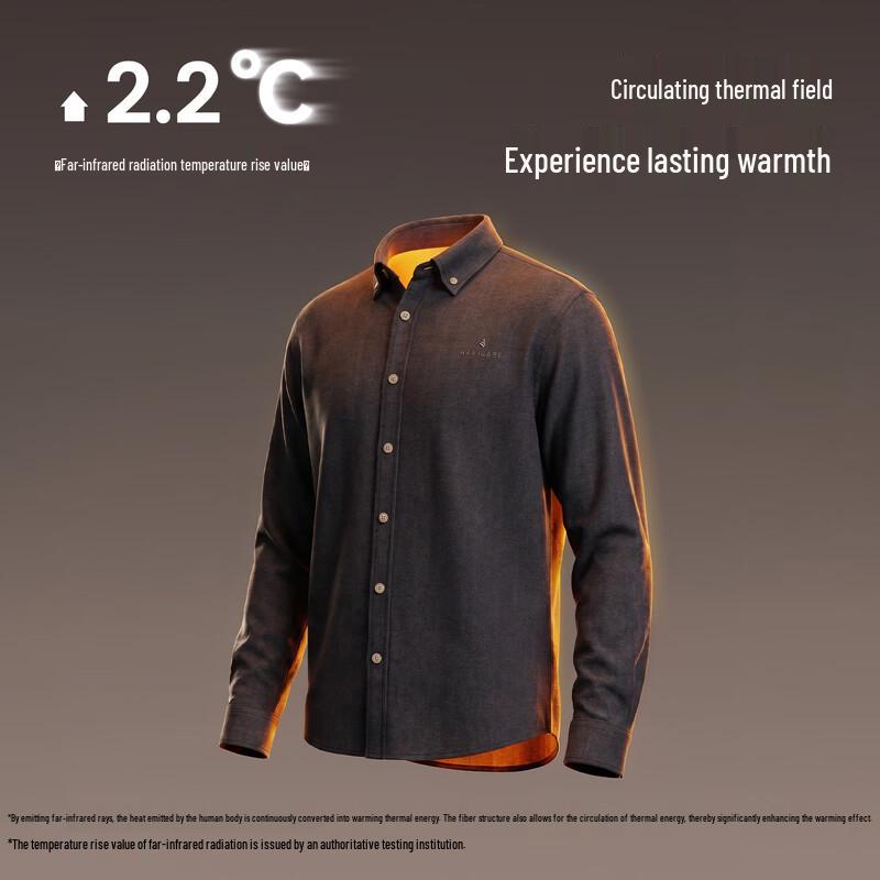 Navigare Men's Far Infrared Cotton Long Sleeve Shirt