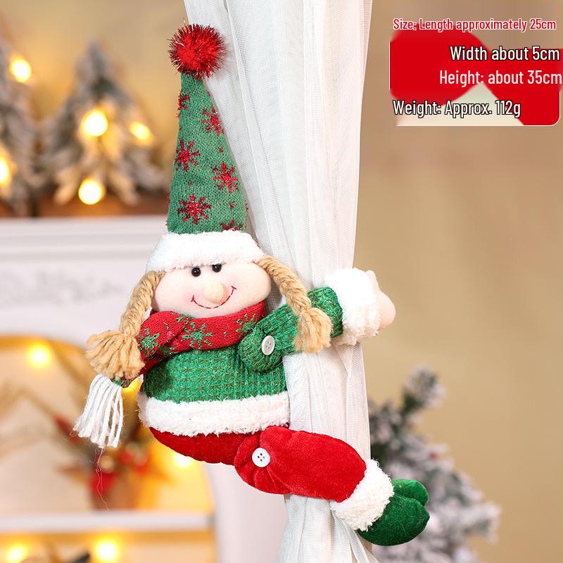 Kreativa julgardinsband: Snögubbe & Gammal Man Tecknade Prydnader