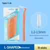 Yijie L-shaped Dental Floss & Interdental Brush - Super Fine Soft Bristles for Orthodontic Gap Cleaning