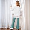 Girls Fashion 2-piece Set & Love Print Long-sleeved Sweatshirt + Bell-bottom Pants Suit - Fall Casual Suit for Kids