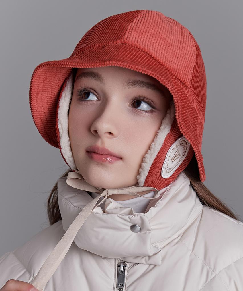 Hwaiteusaenjeu Unisex Corduroy Earmuff Bucket Hat Sunny (8 Colors)