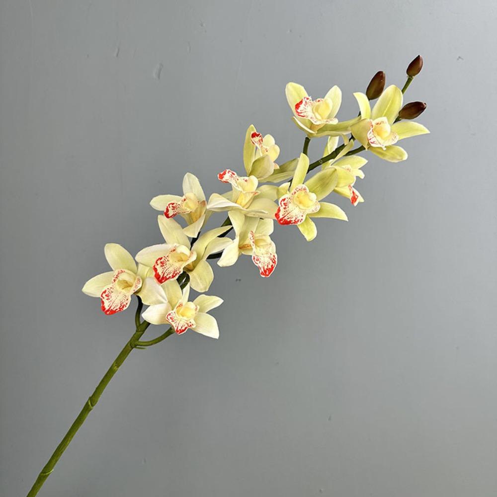 Real Touch Simulation Cymbidiums Handmade Fake Flowers  Home Decoration
