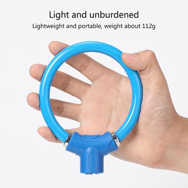 Przenośny Zamek do Roweru z Kluczami Lekkie Pierścienie Blokujące do Roweru Kształtowe Blokady do Roweru Szosowego Trwałe Kłódki Łatwe do Przenoszenia