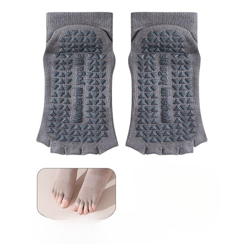 Ladies Summer Thin Professional Non Slip Pilates Yoga Leakage Toe Five Finger Short Cotton Socks