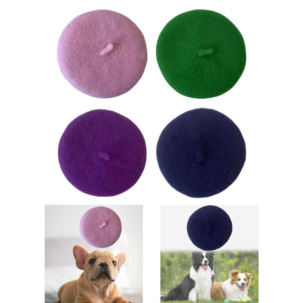 Pet Dog Beret Fashion Costume Lightweight Hair Accessory Comfortable Pet Headwear for Vacation, Birthdays Small Large Animals