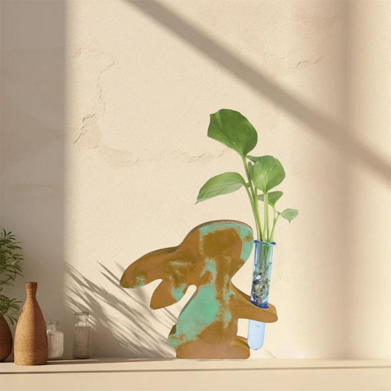 Hydroponic Vase Mold Silicone Mould For Easter Rabbits Themed Crafts And Home Office Desktop Decoration Making Supply