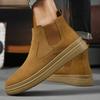 Autumn and Winter New Martin Boots Men's Medium and High-top Chelsea Short Boots Trendy Yellow Boots Men's Shoes Casual Tooling Boots