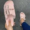New Summer Beach Shoes Women Slippers Casual Double Buckle Non-slip Soft-soled Slippers Cowboy Slippers Women Casual  Sandals